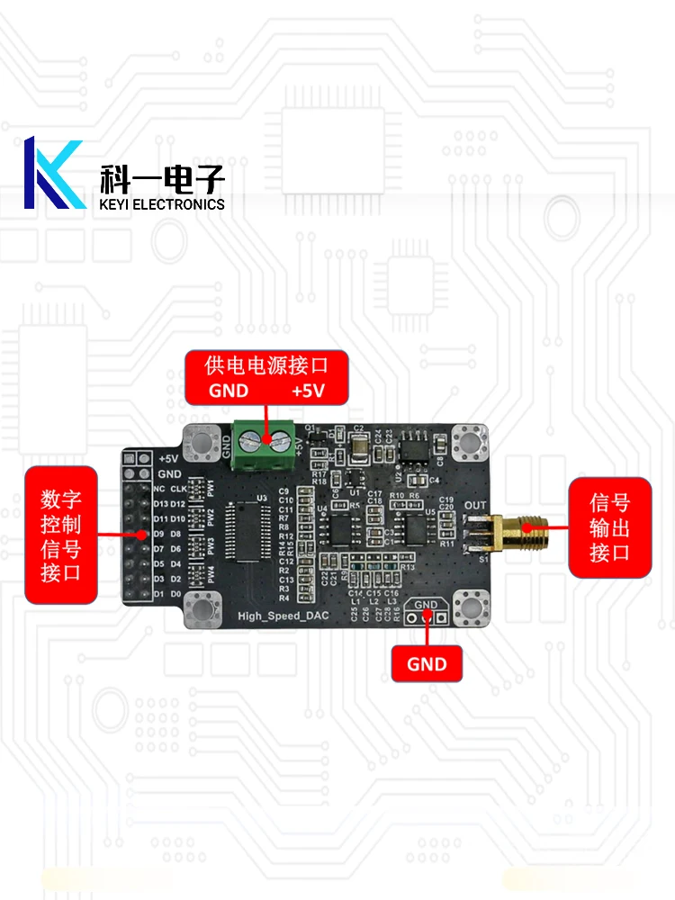 FPGA for DAC904 high-speed DAC module 14 bit 165M sampling waveform generation digital to analog converter