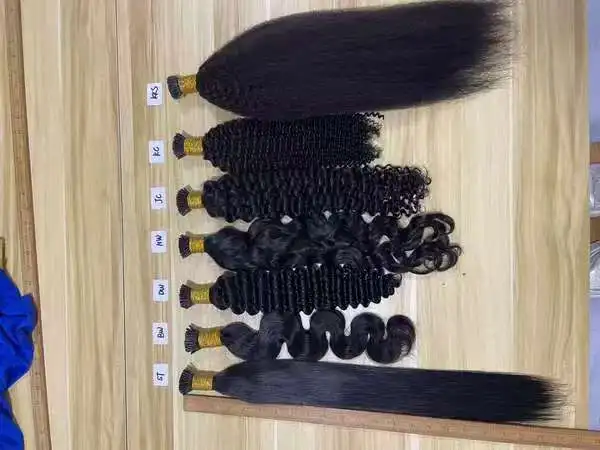 البورمية قبل المستعبدين K تلميح وصلات شعر شعر الإنسان ريمي مجعد الشعر حزم مايكرو الروابط الانصهار الكيراتين الخامس تلميح وصلات شعر 50 جرام