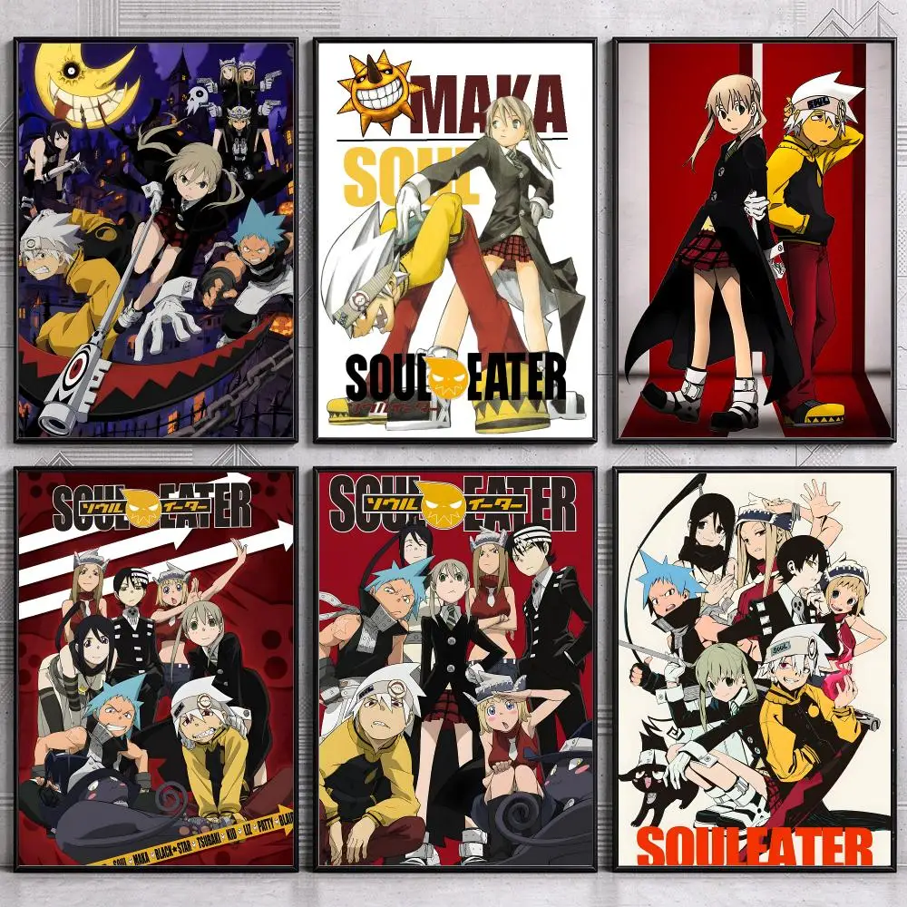 Modern Retro Anime Character Art Decor Wallart Soul Eater Poster Modern Wall Art Bedroom Living Room Print Unframed