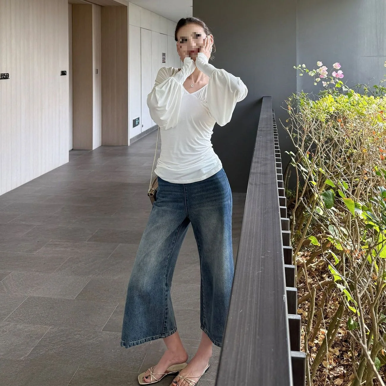 Low Waist Bell Bottom Denim Jeans Women's Spring Summer New Style Small Size Spicy Girl Slim Fit Not Sticky Leg Dragging Pants