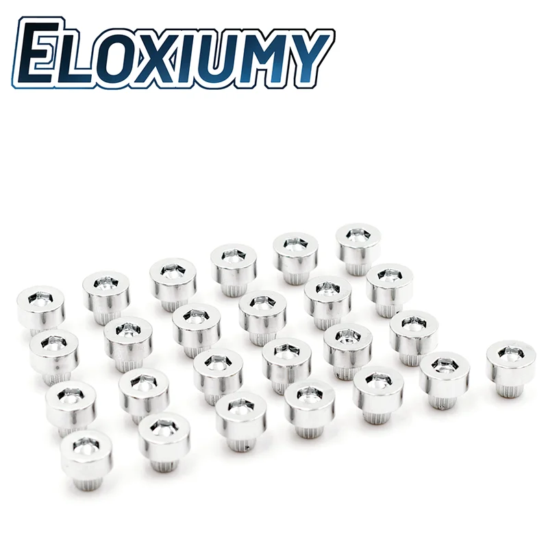 Eloxiumy 100pcs 6.17mm Spike Car Wheel Rivets For Rim Lip Decoration Replacement Auto Parts Rivets Nuts Rim Exterior Accessories