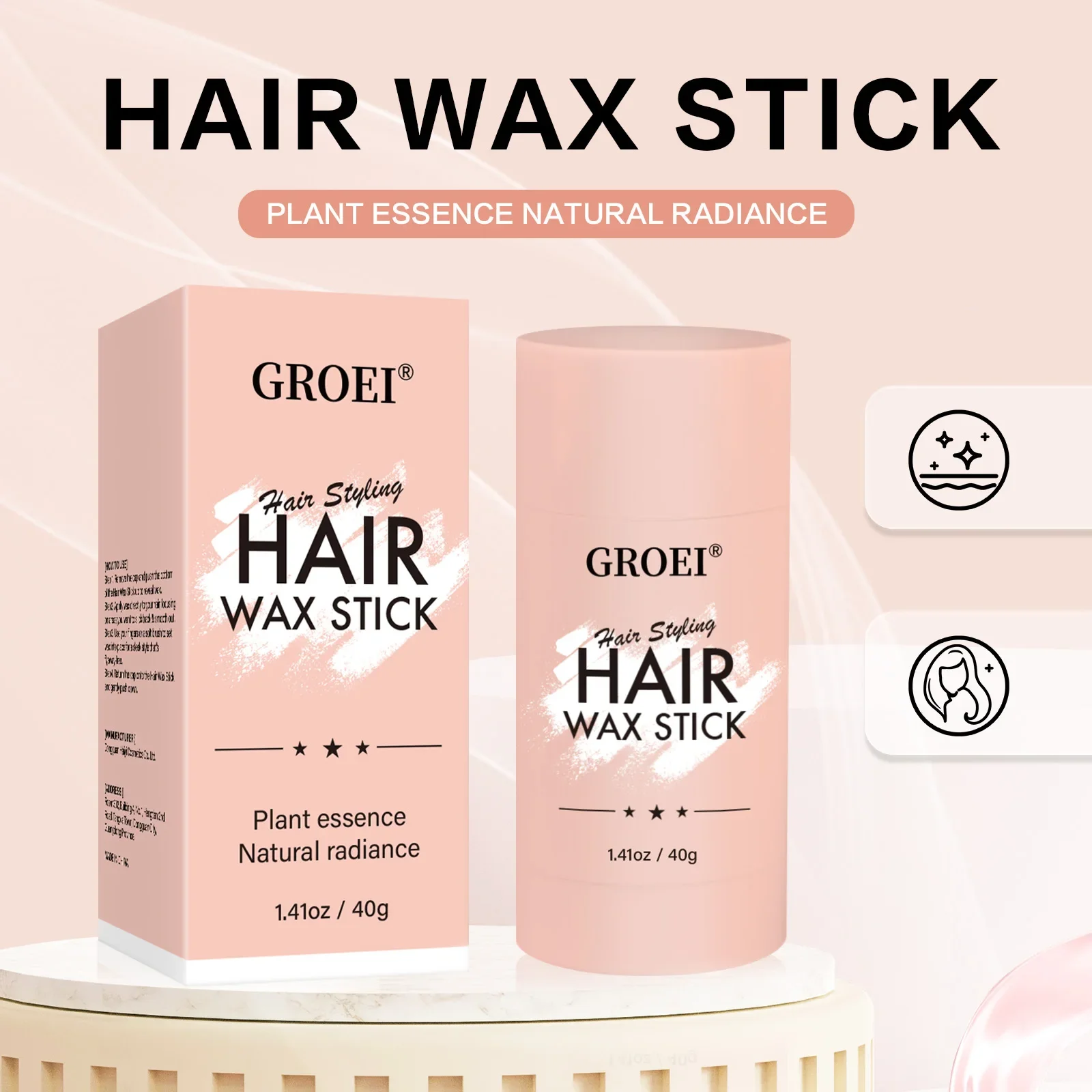 

Восковая палочка для укладки волос, профессиональная защита от вьющихся волос и отслаивания волос для париков и натуральных волос, долговечная, без остатков