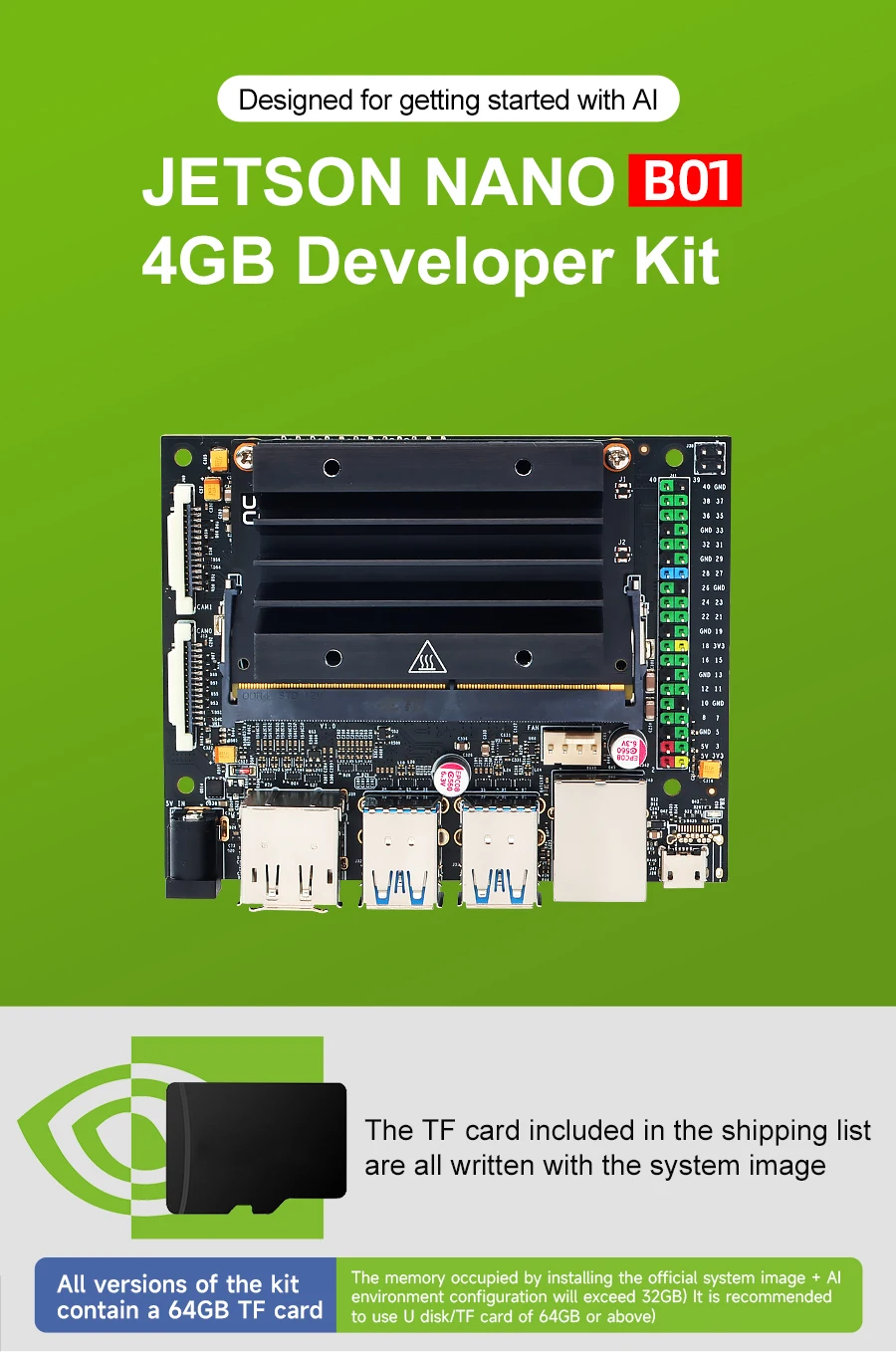 Jetson Nano 4GB KI-Entwickler-Kit für große Sprachmodelle zur Künstlichen Intelligenz-Programmierung, Deep Learning und ROS2 Robotik – Detail 12