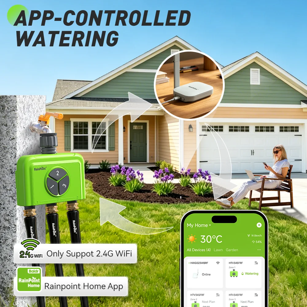 Таймер полива RAINPOINT WiFi д – обзор и цена Smart Garden Products