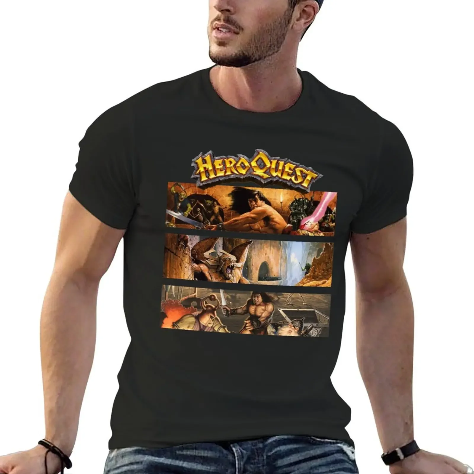 Heroquest 90's T-Shirt hot sale animal prinfor boys anime figures cheap stuff Men's t-shirt manga vintage anime clothes summer.