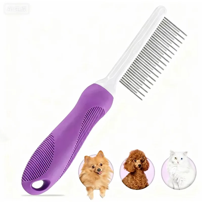 10pcs Manual Stainless Steel Pet Comb for Dogs Cats-Detangling Removes Tangles Knots Grooming Tool for Long/Short Fur Pet Hair R