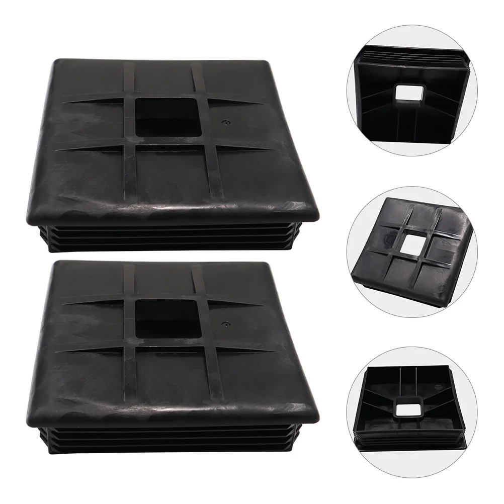 

2pcs Rv Caps 4 Inch Square Camper Covers Abs Durable Sewer Hose Covers For Travel Trailers Rear Plug Cap Accessories Parts