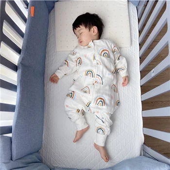 Baby Newborn Sleeping Bag Cotton Carry Sack Kids Winter Warm Sleepsacks Boys Girls Catroon Pattern Overalls Pajamas