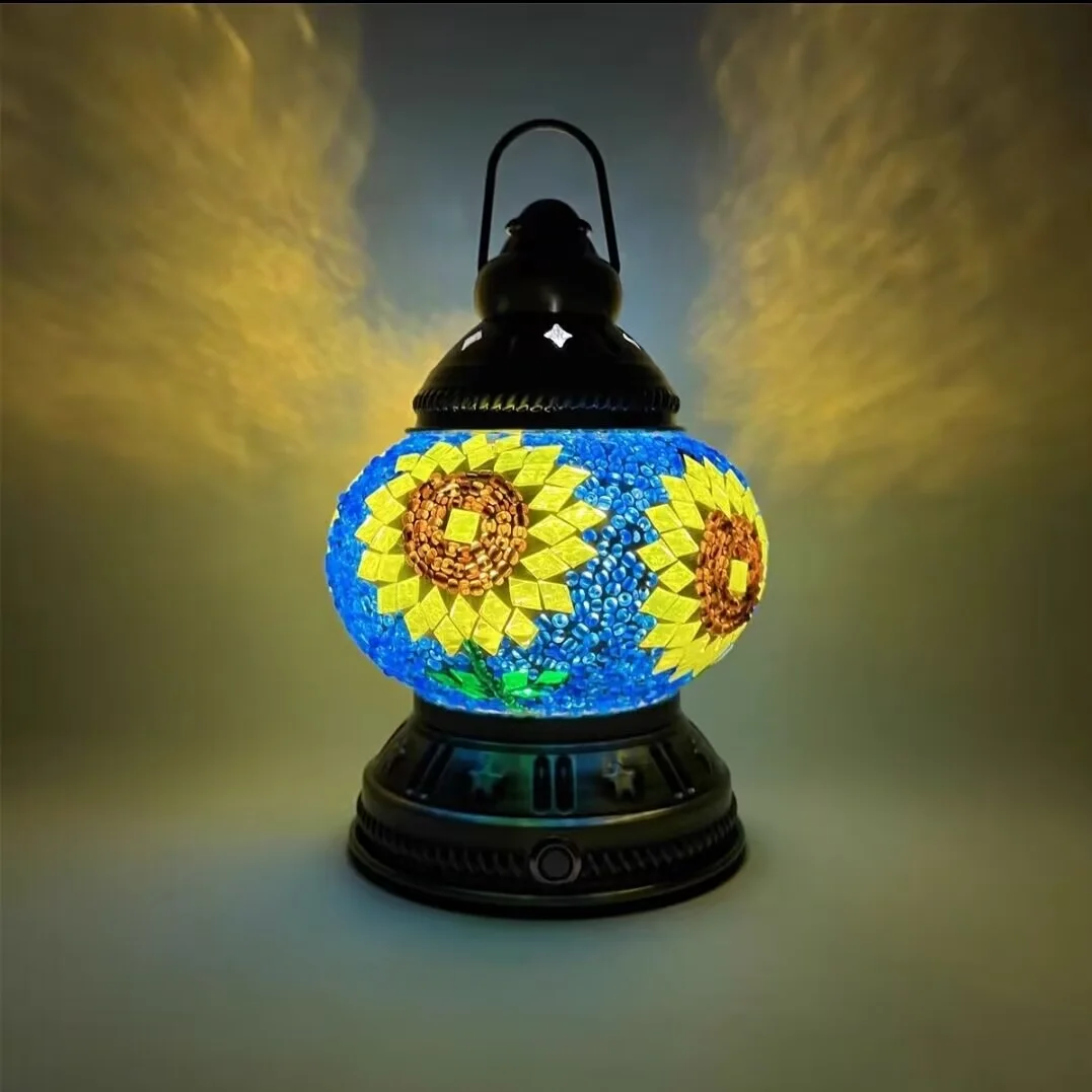 充電式トルコモザイクテーブルランプデコ手作りランペ Abajur パラクアルトベッドナイトライトランパラデノーチェ寮