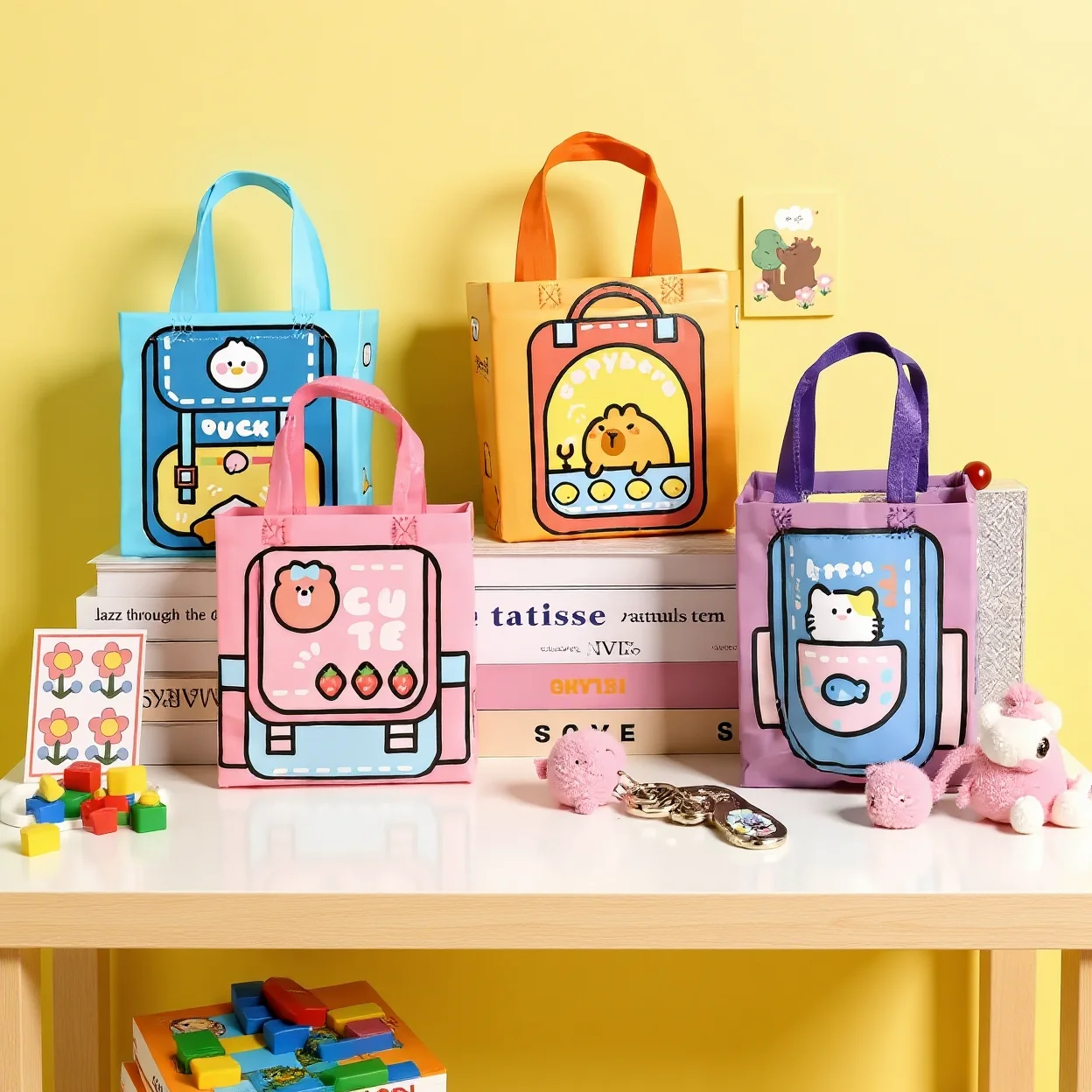 Shopping Shopping Handbag Cartoon Kids Hand Carry Bag Children Tote Bag Reinforced Pp Non-Woven Tote Bag For School Activities Children - Aliexpress Deal