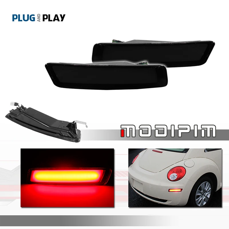 

Error Free Red LED Car Rear Bumper Side Marker Lights Fender Flare Lights For 2006 2007 2008 2009 2010 VW Volkswagen Beetle 12V