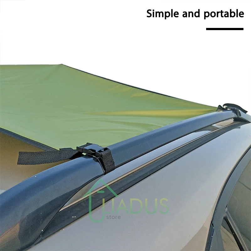 Outdoor Camping Car Silver Coating Canopy Square Tarpaulin 2x3m Sunshade Sunshade Car Rear Side Tent Suitable For SUV Cars