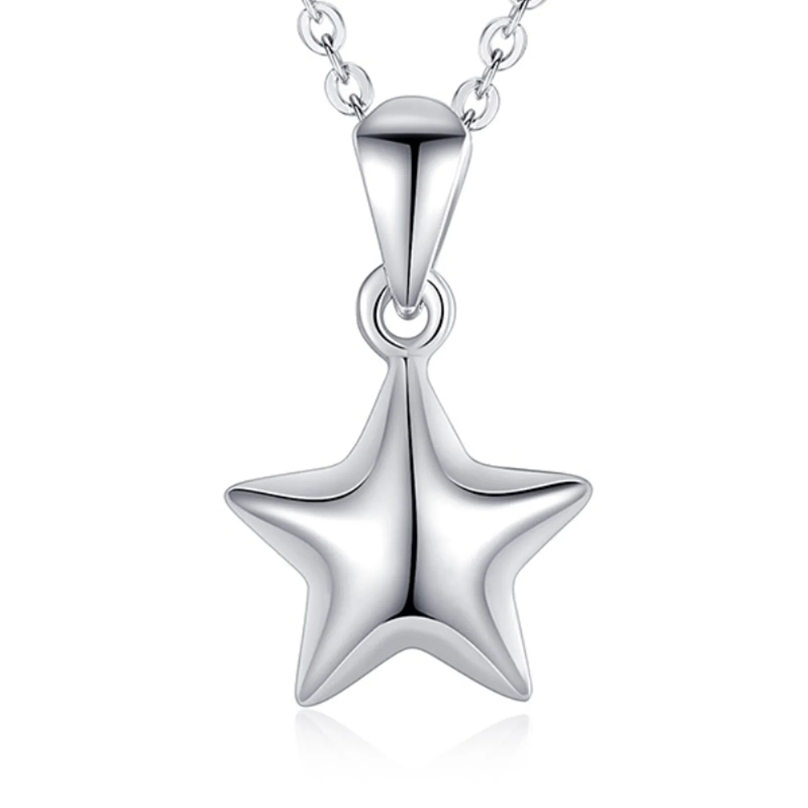 

Real Pure Platinum 950 Men Women Gift Lucky Smooth Star Small Pendant 1-1.2g