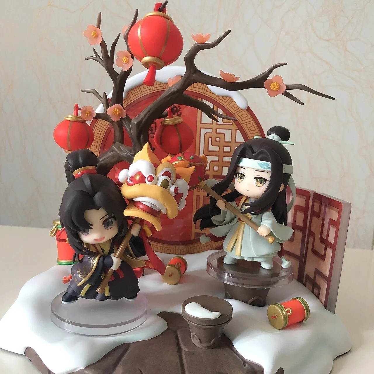 

9.3cm Anime Cosplay Toy Mo Dao Zu Shi Wei Wuxian Lan Wangji Figure Collection Model Doll Colletible Figurals Christmas Gift