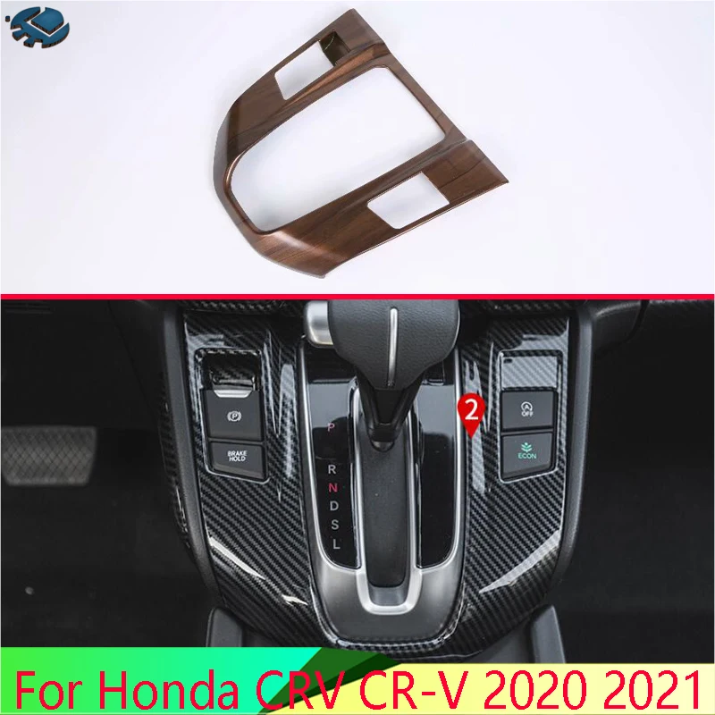 

For Honda CRV CR-V 2020 2021 Car Accessories ABS Gear Shift Panel Center Console Cover Trim Frame Car Styling Sticker