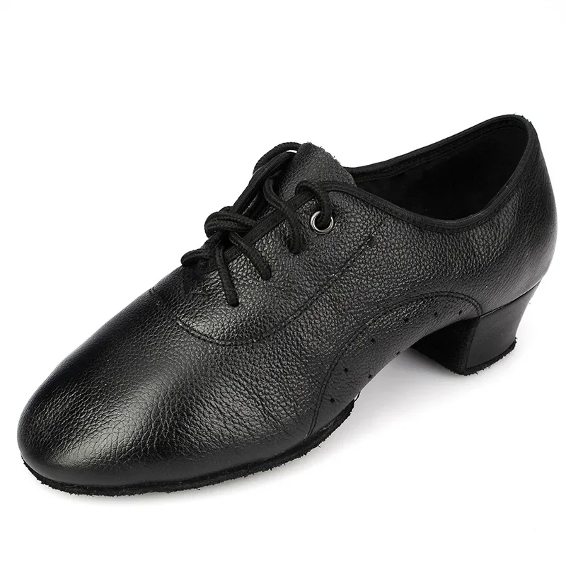 Mannen Echt Leer Latin Dansschoenen Zwarte Lage Hakken Ballroom Heren Dansschoen Voor Jongens Tango Salsa Rumba Moderne Jazz sneaker