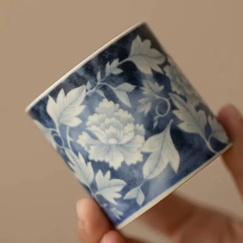 الصودا الصقيل Yuanqinghua كوب شاي سيراميك تذوق كوب الخيزران عقدة كوب الصينية الكونغ فو طقم شاي التقطيع يمكن أن تكون كوب واحد