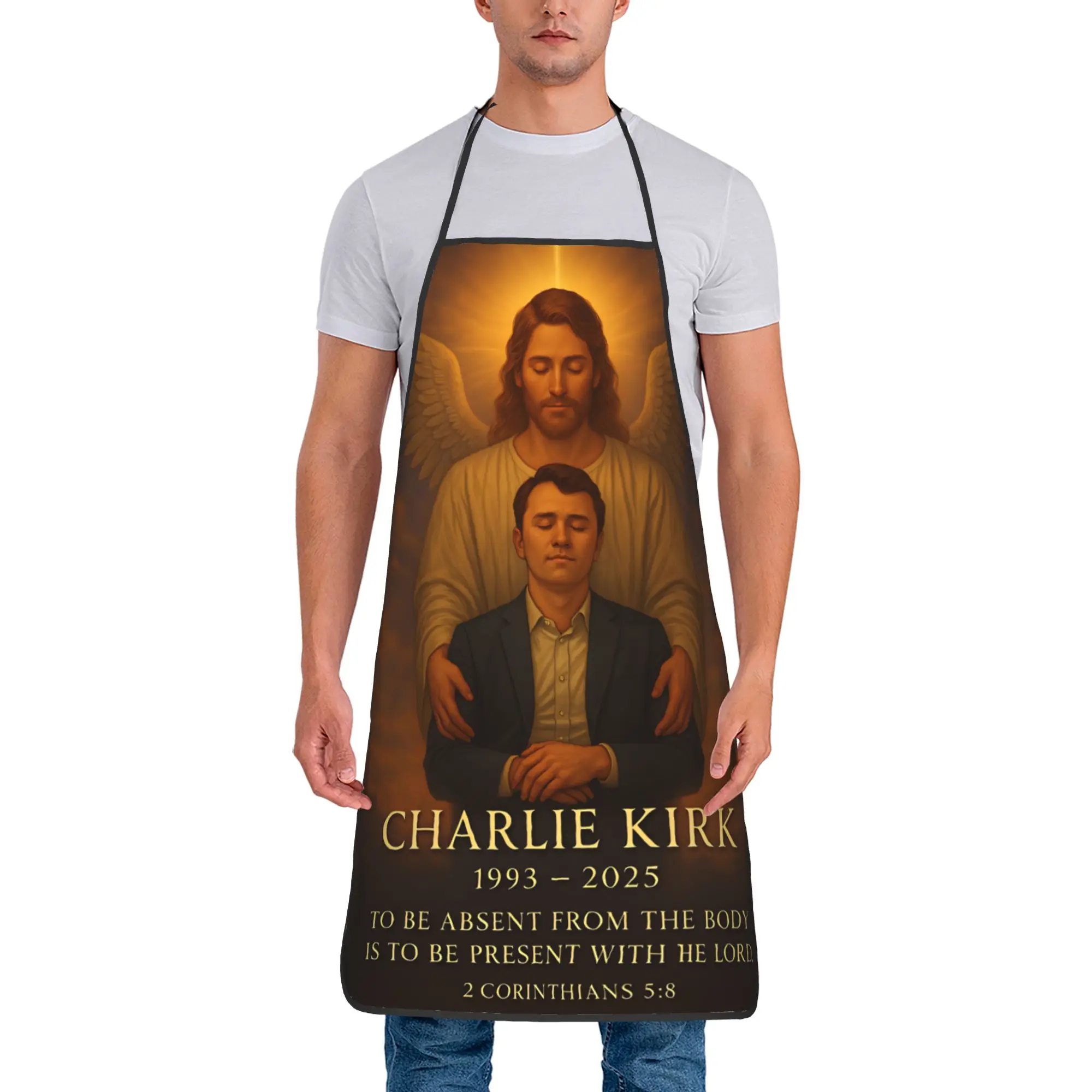 Charlie Kirk George Floyd Schürze, niedliche Schürzen für Haushalt, Küche, Grill, Maniküre, ohne Tasche