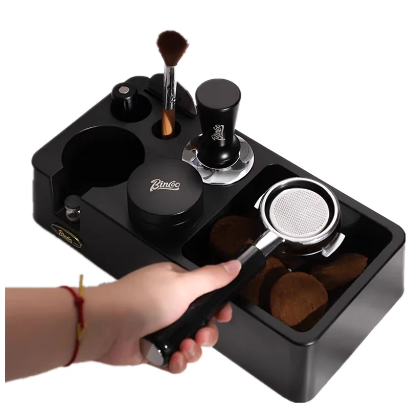 

51/53/58mm ABS Coffee Portafilter Rack Distributor Holder Espresso Tamper Mat Stand Espresso Knock Box Coffeeware