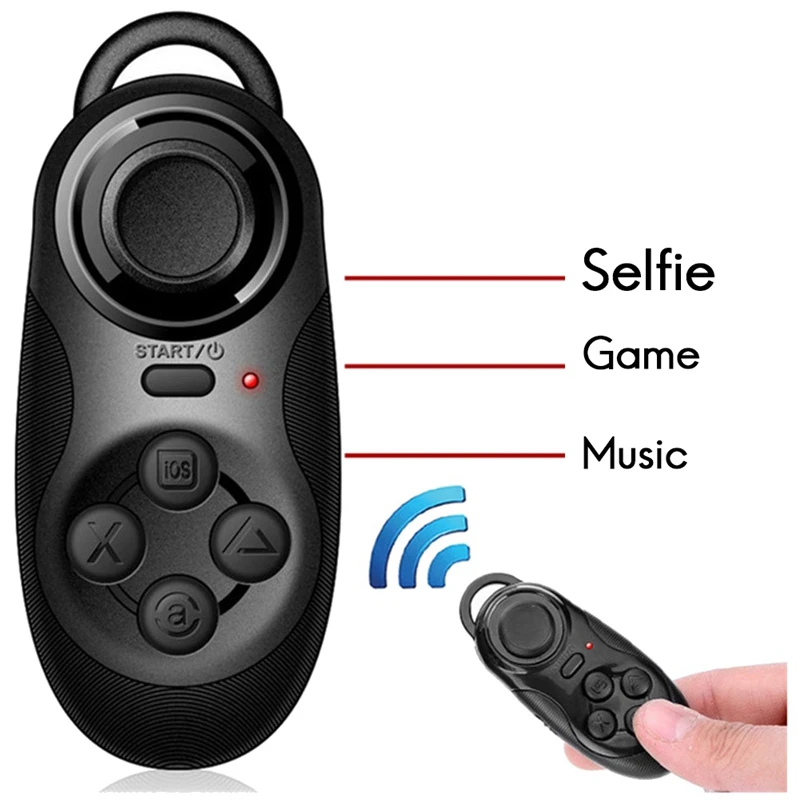 Mini Bluetooth Gamepad Wireless 3.0 VR Controller Remote Pad Gamepad Rechargeable VR Vidoe Game Selfie Flip