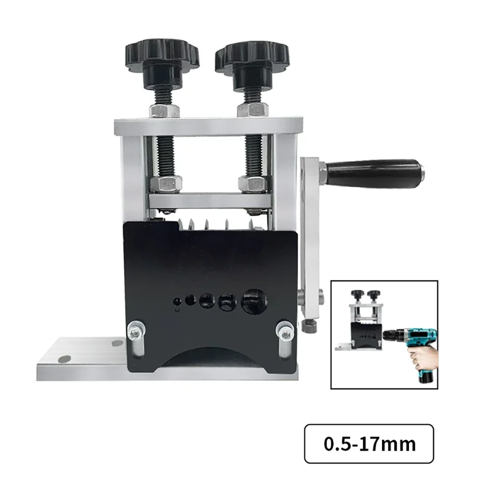 

Electric Manual Multihole Waste Wire Stripper 0.5-17MM Diameter Scrap Copper Cable Adjustable Peeling Stripping Machine DIY Tool