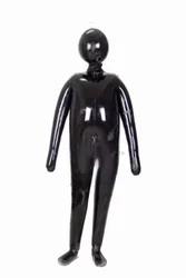 Body de látex de goma para Cosplay, traje inflable negro de 100% mm, S-XXL, 0,4