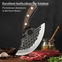 WXCOO Forged Knife Multifunctional Kitchen Knife Stainless Steel Boning Meat Cleaver with Bottle Opener Pocket with Knife Cover 4