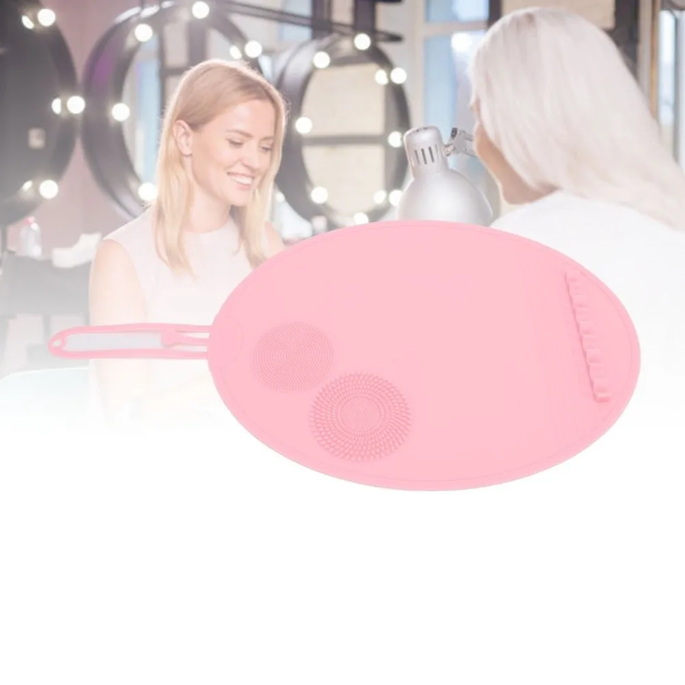 Silicone Material Silicone Brush Cleaning Mat Large Size Portable Design Makeup Brush Cleaner Pad Multi Textures Versatile Tool
