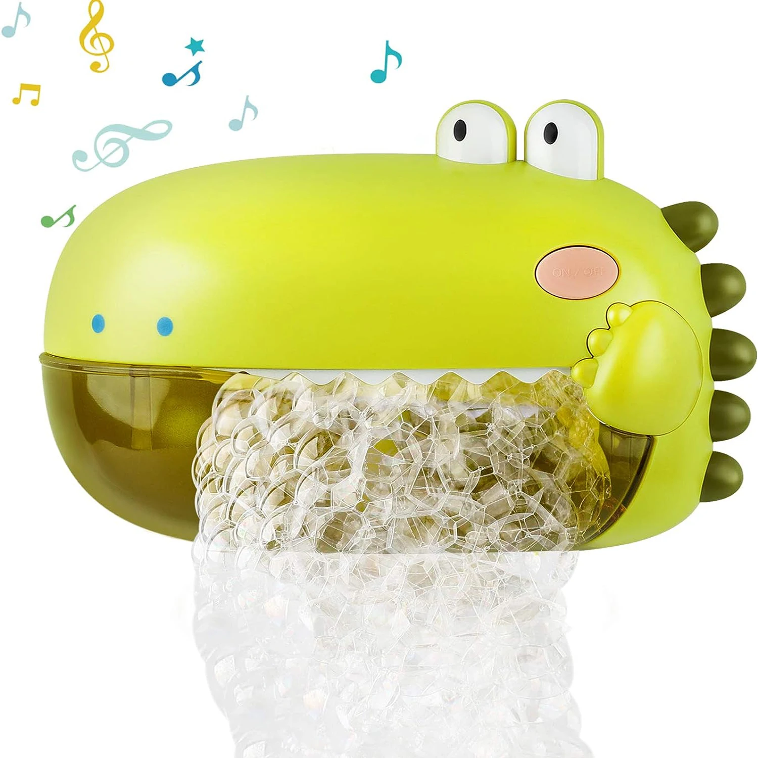 1PC Baby Bath Toys, Automatic Bath Bubble Machine, Dinosaur Bathtub Bubble Maker with Music, Shower Bathtub Toys for Toddlers