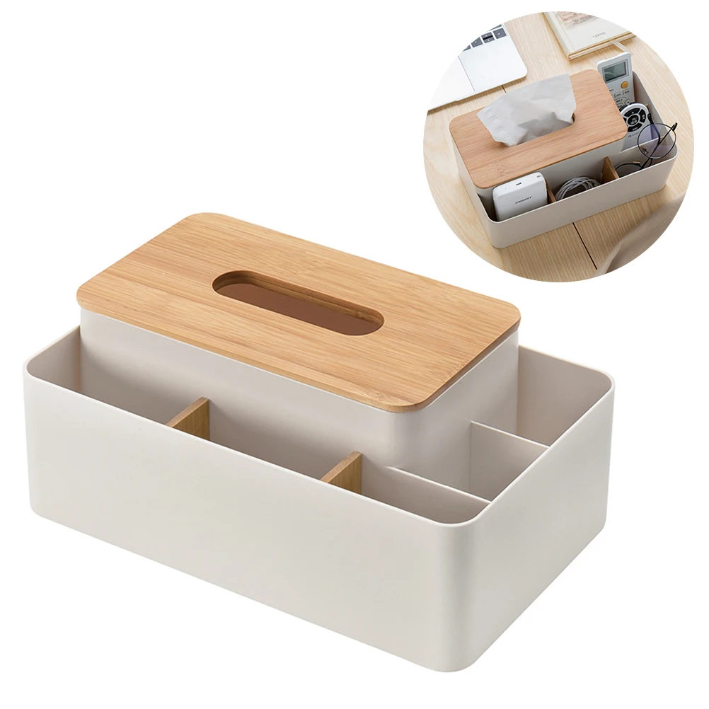 

Wooden Storage Box for Tissues Premium Paper Holder Bedroom Desk Organizer Wear-Resistant Dirt-Resistant Home Decorative Case