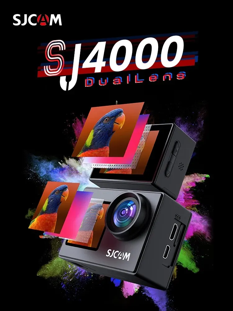 SJCAM SJ4000 Dual Screen 4K Action Camera 30M Waterproof 2.4G WiFi Anti-Shake Sports Action Cameras Motorcycle Bicycle Helmet