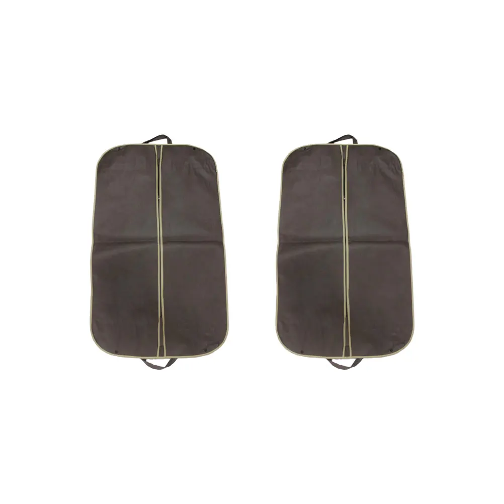 2 Pcs Garment Bags for Hanging Clothes Storage Coat Formal Dress Suit Coffee Travel