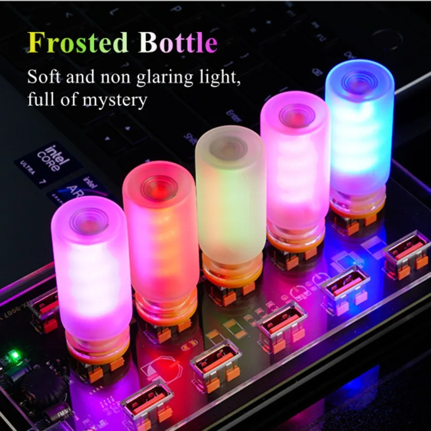 5V USB LED Filament Frosted Clear Glass Night Light Dimmable Touch Control for Car Home Room Laptop PC Festival Decoration image 3