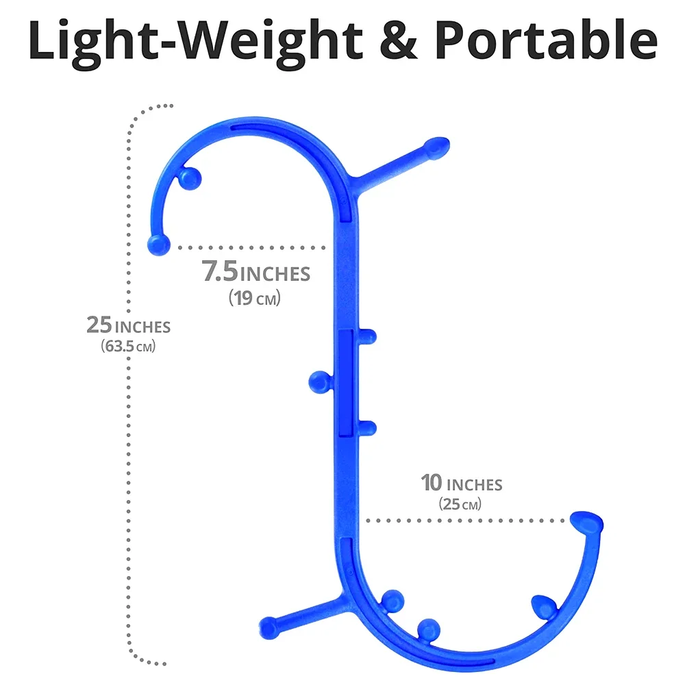 นวด Trigger Point Cane,เนื้อเยื่อลึก,มือถือกลับ,คอ,ไหล่,กล้ามเนื้อ Release เครื่องมือนวดด้วยตนเอง Hook Cane สําหรับผู้หญิงผู้ชาย