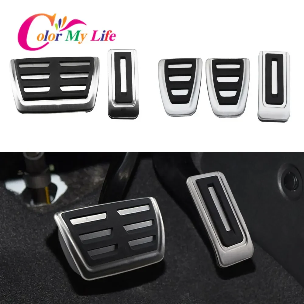 Stainless Steel Car Pedals Kit for Volkswagen VW Multivan T5 T6 Caravelle T6 Gas Brake Pedal Protection Cover