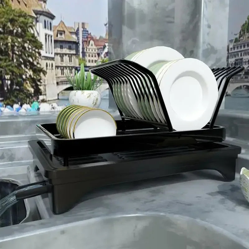 أثاث المنزل كونترتوب أواني الطعام المنظم تجفيف الأطباق الرف Drainboard متعددة الوظائف طبق السلطانية تجفيف التلقائي تخزين Ra