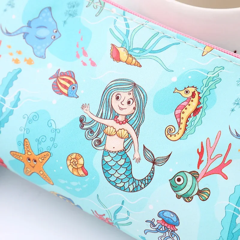 Disney cartoon mermaid coin bag neonate astuccio cancelleria ragazza carina borsa a mano regalo per bambini materiale scolastico