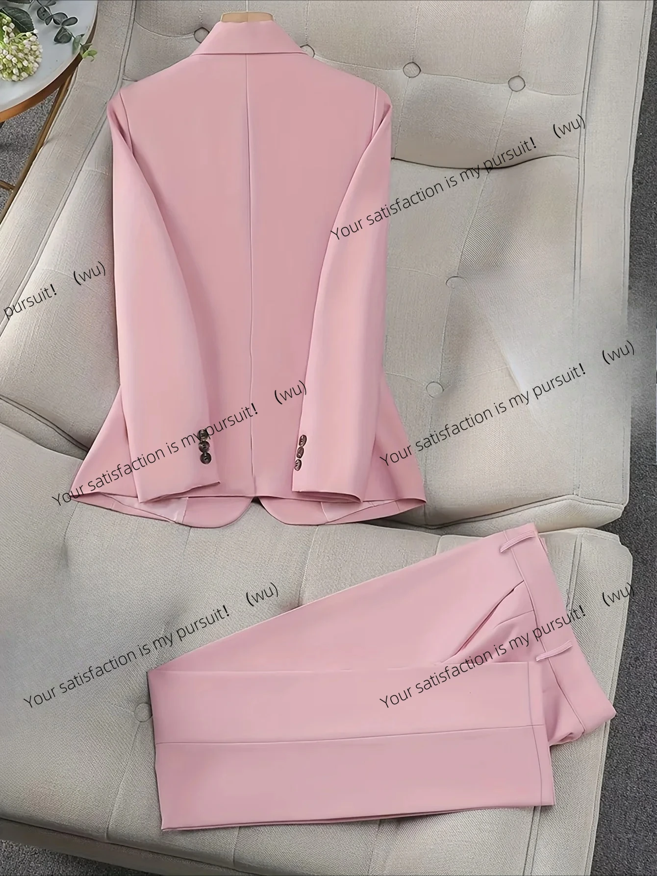 

Городской элегантный пригородный деловой женский жилет, костюм, комплект из куртки и брюк, однотонный офисный женский деловой комплект для профессиональной работы