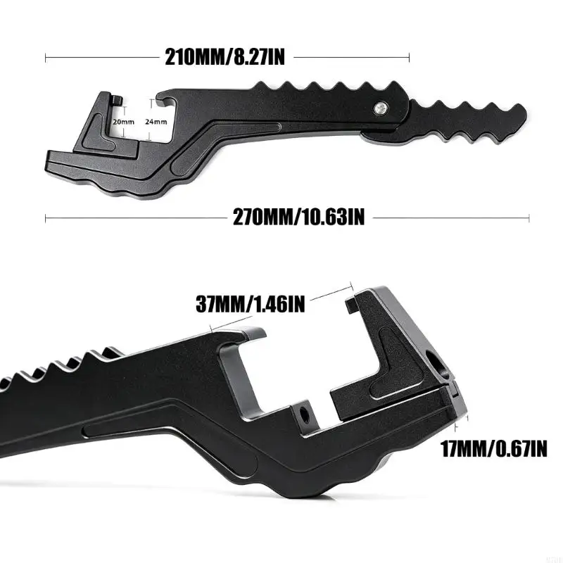 M76E Aufklappbare Motorrad-Fußrastenverlängerungen mit gezahnten Aluminiumrippen – Detail 6