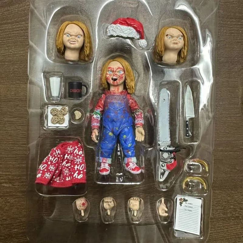 

NECA Child's Play Anime Figure New Version of Chucky Christmas Style Chucky Cult Figurine Room Ornament Customized Birthday Gift