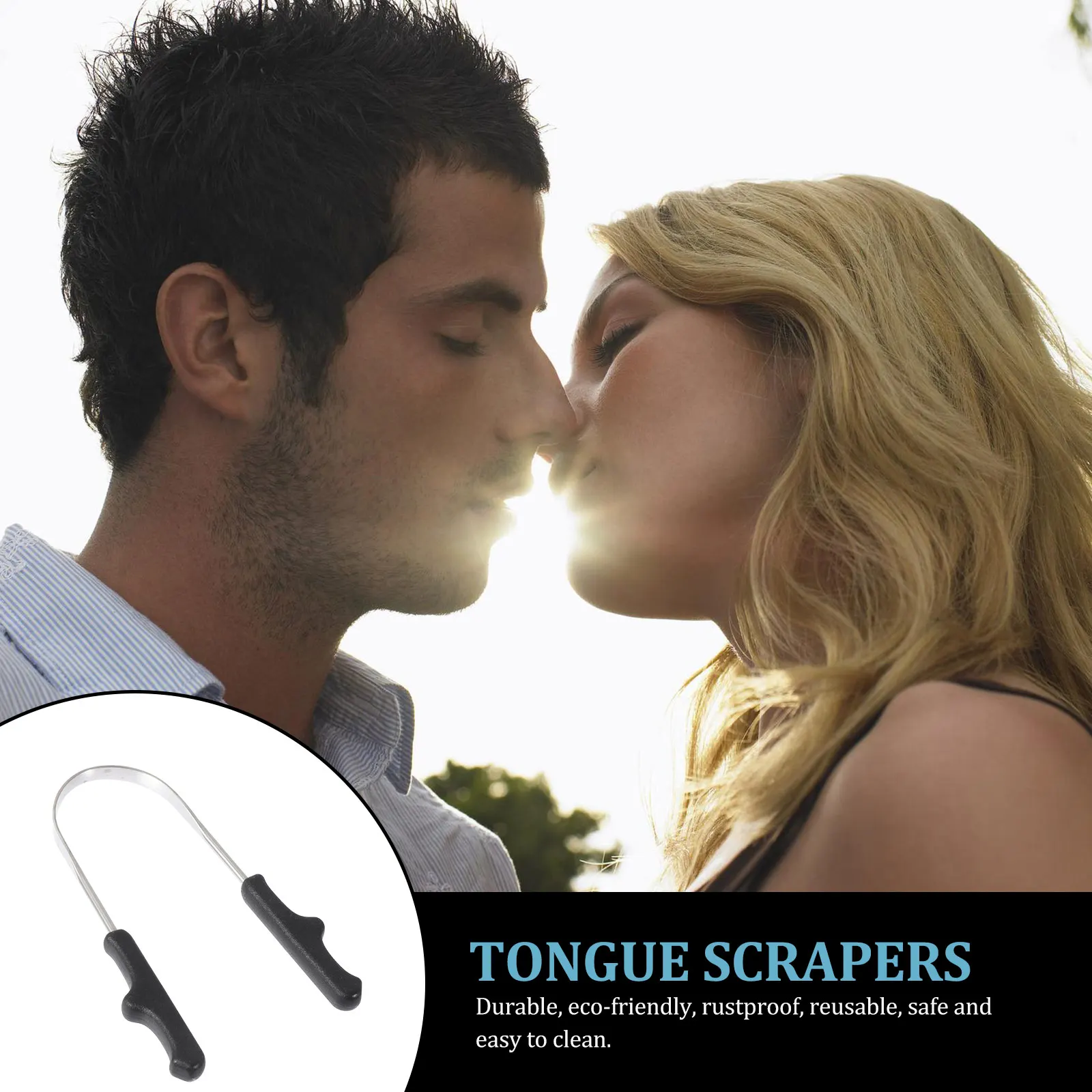 2Sets Tongue Scraper Kit Professional Tongue Cleaners Ergonomic Handle Wide Head Oral Cleaning Tools for Bad Breath Removal