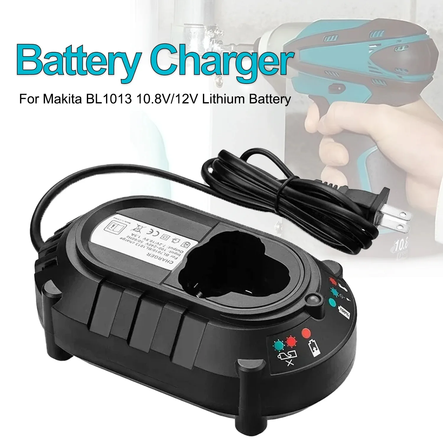 

Charger for Makita BL1013 BL1014 10.8V-12V Li-ion Batteries DC10WA Electrical Drill Screwdriver Tools Power Supply Charger