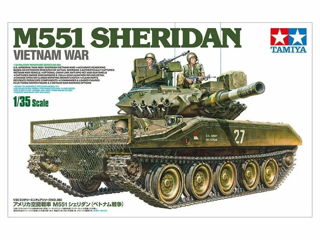 Tamiya 35365 1/35 M551 Sheridan Armored Recon Tank Vietnam War Model