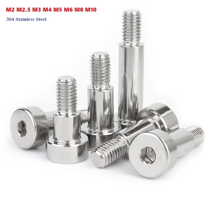 M2 M2.5 M3 M4 M5 M6 M8 M10 304 Stainless Steel Hexagon Socket Roller Bearing Contour Shoulder Screws Bolts