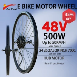 500W 48V High Speed Electric Brushless Motor Wheel Front Hub / Rear Hub Motor for 20/24/26/27.5/29 Inch 700C Size Bicycle