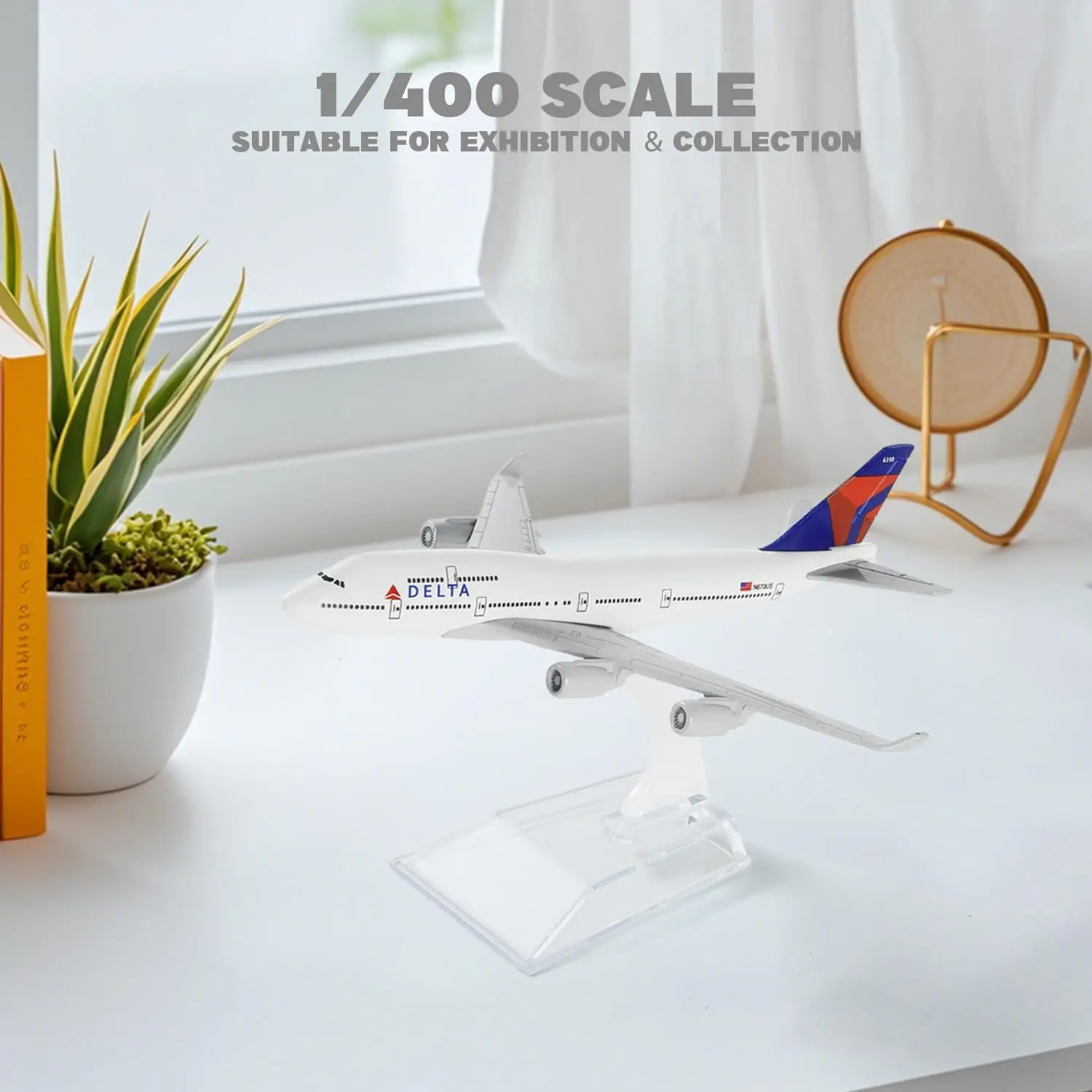 

16cm Delta B747 Plane Model Diecast Metal Airplane Model Kit Airplane Wheel Toy For Child Toy Plane Boys Gift