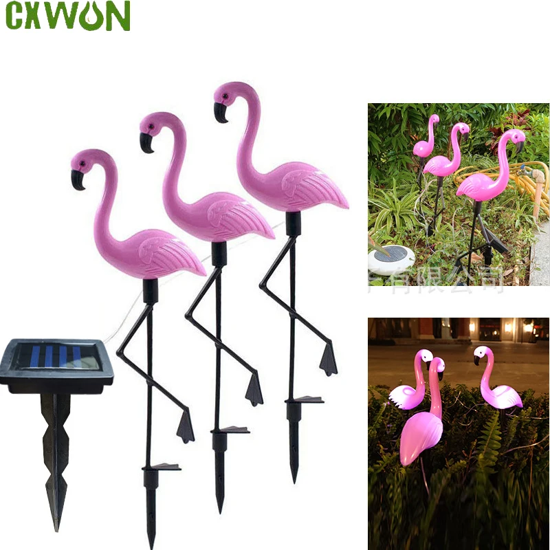 

Flamingo Solar Light Outdoor Garden Decor Landscape Solar Lawn Insert Ground Light Waterproof for Yard Patio Driveway Pathway