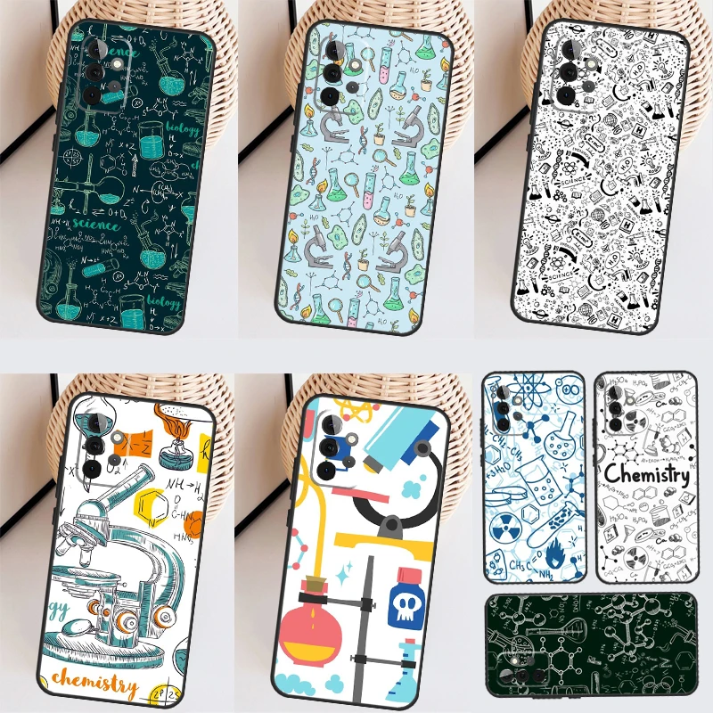 Vintage Chemistry Laboratory Cover For Samsung Galaxy A54 A34 A24 A14 A53 A52 A13 A23 A33 A12 A22 A32 A42 A71 A51 Case