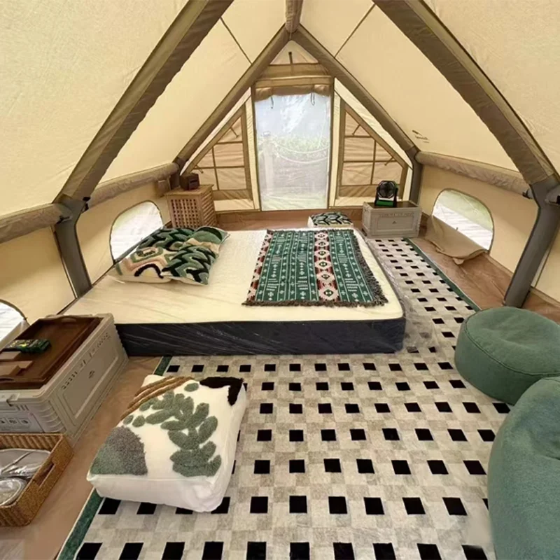 เต็นท์แคมป์ปิ้งกันน้ำขนาดใหญ่ เต็นท์ลม เต็นท์เป่าลม สำหรับนักท่องเที่ยว กิจกรรมกลางแจ้ง ผ้าอ็อกซ์ฟอร์ด คุณภาพสูง