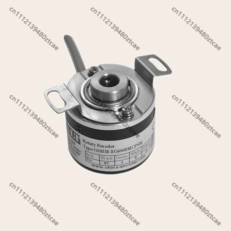 GHB38 Rotary Encoder 8mm Blind Hollow Shaft Line Driver A B Z A- B- Z- Output for CNC Embroidery Machine